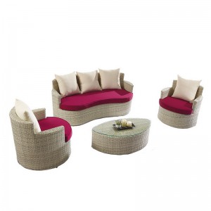 Small 2 Seater Corner Rattan Garden Sofa Set